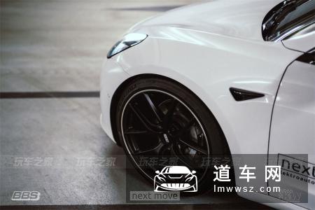 特斯拉Model 3改装20寸BBS轮毂 KW绞牙避震