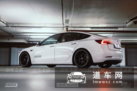 特斯拉Model 3改装20寸BBS轮毂 KW绞牙避震
